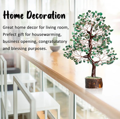 Bezavo Green Aventurine Crystal Tree Feng Shui Copper Wire