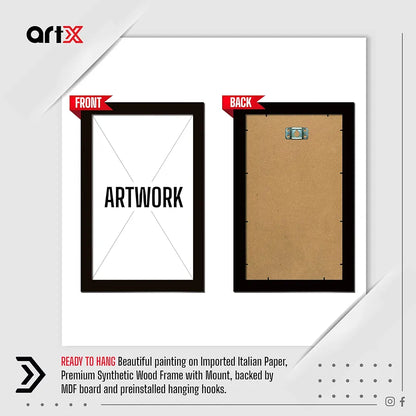 ArtX Paper Motivational Quotes Stay Positive Wall Art Painting Framed Set of 3