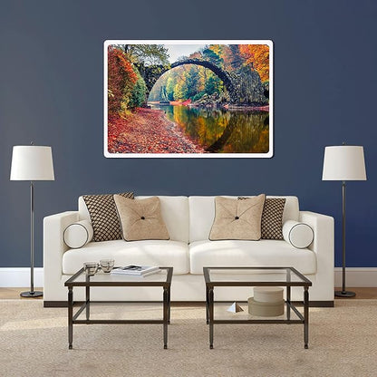 Mini Leaves 108 Piece Wooden Puzzle for Kids & Adults | Kromlau Park, Saxony Germany Jigsaw Puzzle | Fun & Challenging Kids