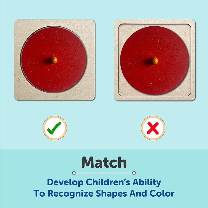 Mini Leaves Montesoori Baby Toys Puzzles Colorful 3 Shape Puzzles Toys for 6-12 Months | 1 2 3 Years Old Toddlers