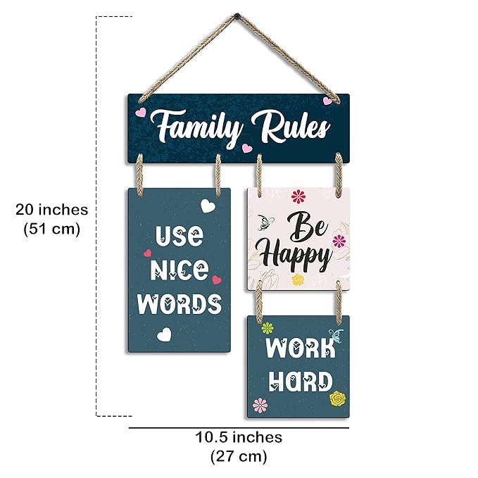 Sehaz Artworks Decorative Wall Art MDF Wooden Wall Hanger for Living Room Bedroom - 4-0020