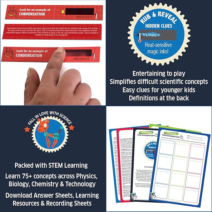 Chalk and Chuckles Smart Sticks-stem Scavenger Hunt Game for Kids | Science Toys