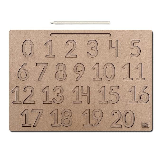 Mini Leaves Number Tracing Board 0 to 20 | Tracing Numbers for Kids Ages 3-5 | Toddler Writing Tools for Beginners