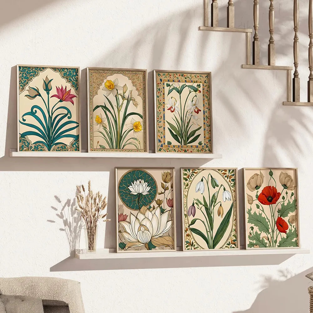 Kotart Premium Digital Madhubani Art Paintings with Frame Painting For Wall Decoration Pack of 6