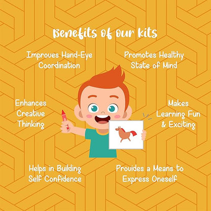 Kalakaram Paint Your Own 10 Figurines Painting Craft Kit for Kids | Nativity Painting Set Diy Painting Kit for Kids