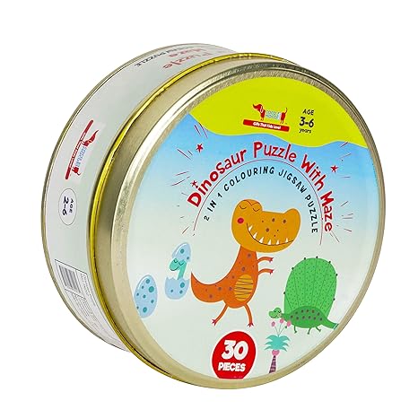 CocoMoco Kids Dinosaur Puzzle for Kids 30 Pieces Jigsaw Puzzle Educational Learning Toy