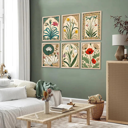 Kotart Premium Digital Madhubani Art Paintings with Frame Painting For Wall Decoration Pack of 6