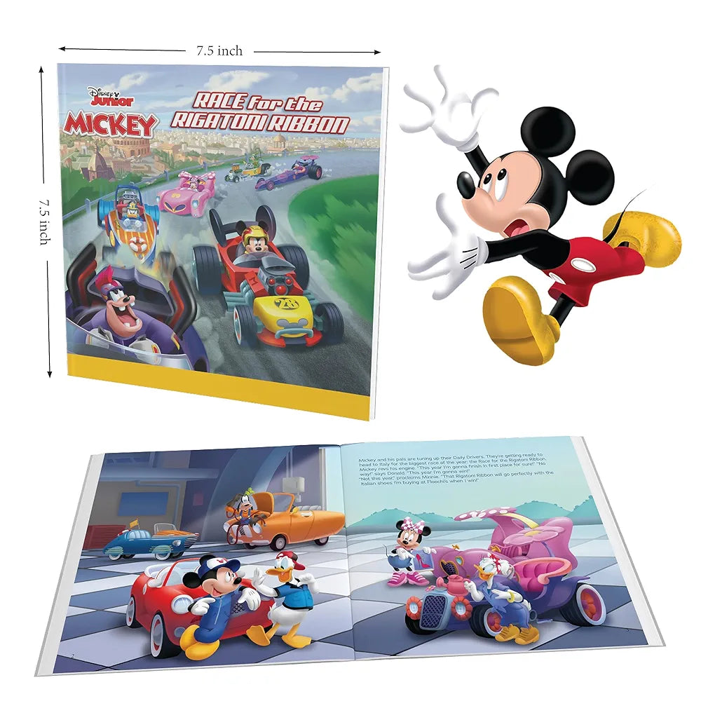 Disney Junior Mickey Book & Puzzles for Kids 7 Years and Above | Race for The Rigatoni Ribbon | 1 Book & 160 Piece Puzzles
