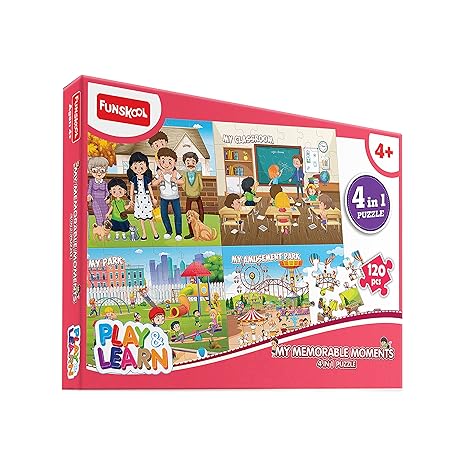 Funskool Play & Learn My Memorable Moments 4in1 Educational 4x30 Pieces Puzzle