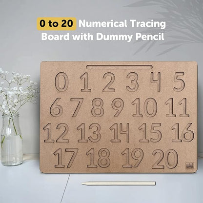 Mini Leaves Number Tracing Board 0 to 20 | Tracing Numbers for Kids Ages 3-5 | Toddler Writing Tools for Beginners