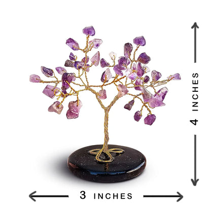 Reikved Amethyst Tree -  Crystal Tree for Good Luck