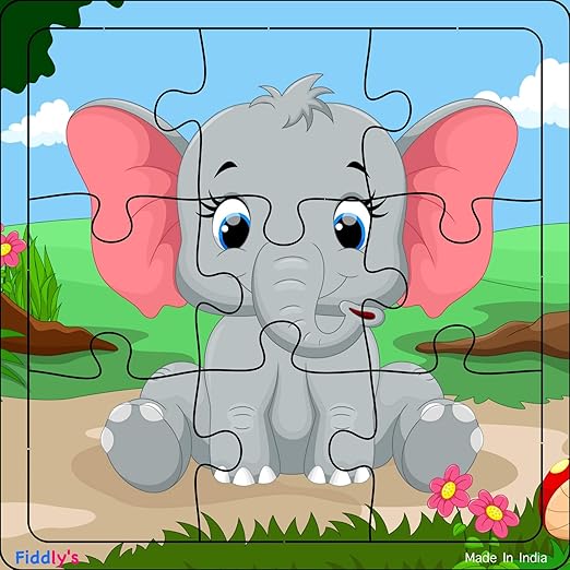 Fiddly's Wood Jigsaw Puzzles for Kids & Children - 9 Pieces | Animal & Sea - Pack of 6 | Age 3+