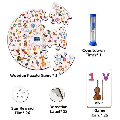 Mini Leaves Children's Fun Board Game Detective Party Find Picture Game Family Interactive Game Early Education Puzzle Toys