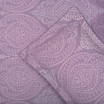Cloth Fusion Glace Cotton Pillow Cover Set of 2 with Envelope Closure Soft Pillow Ogee Lavender