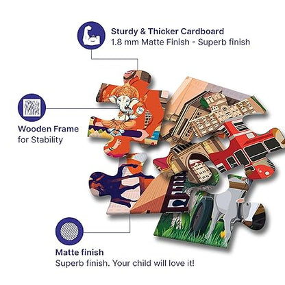 The Puzzl Co- Innovative Educational Jigsaw Puzzle for Kids 100 Pcs for Baby Learning Indian Culture