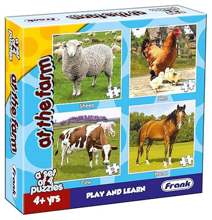 Frank at The Farm Animal Puzzle - A Set of 4 Jigsaw Puzzle for Focus and Memory - 10501