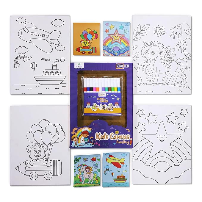 Hobby India Kids Canvas Painting Kits