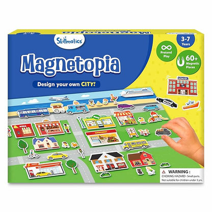 Skillmatics Creative Toy Magnetopia Design Your City Interactive Pretend Play Set for Kids