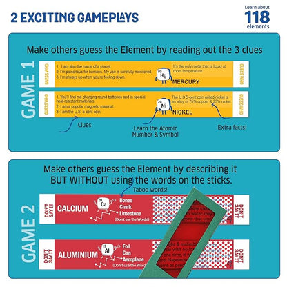 Chalk and Chuckles Science Toys | Smart Sticks Elemental Chemistry Game for Kids | Stem Puzzle and Game