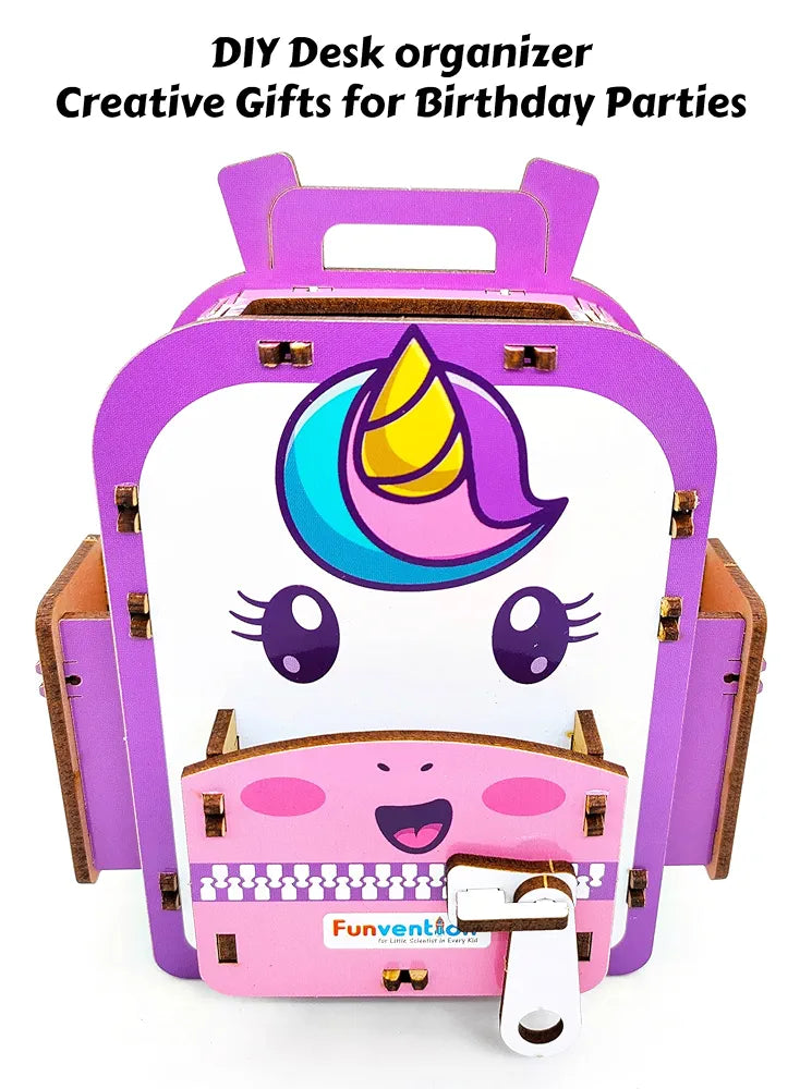 Funvention Unicorn DIY Pen Stand 3d Puzzle Model Desk Organizer for 4+ years Kids Art and Craft