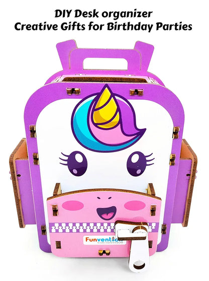Funvention Unicorn DIY Pen Stand 3d Puzzle Model Desk Organizer for 4+ years Kids Art and Craft