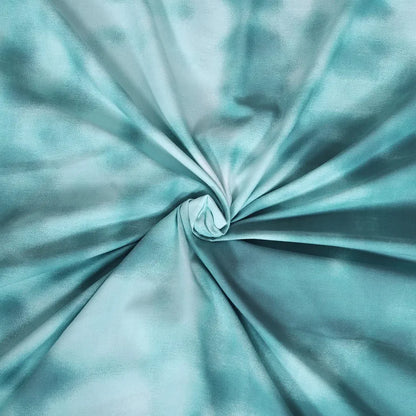 Cloth Fusion Glace Cotton Patchwork Pillow Cover Set of 2 with Envelope Closure Soft Pillow 200 TC Tie-Dye Blue