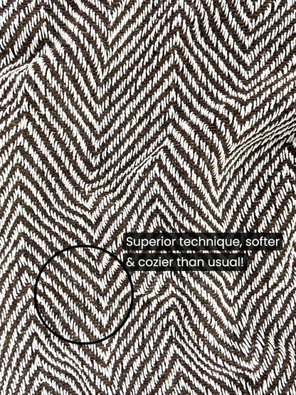 Sajavat Home Hand-Knitted Pure Cotton 3 Seater Sofa Throw Colour Brown