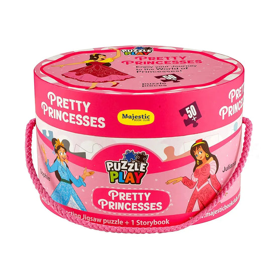 The Book Tree Pretty Princess Puzzle Box for Kids I 50+ Jigsaw Puzzle Pieces & 1 Storybook I Fun Toy for Children Age 3+ I for Children by Majestic Book Club