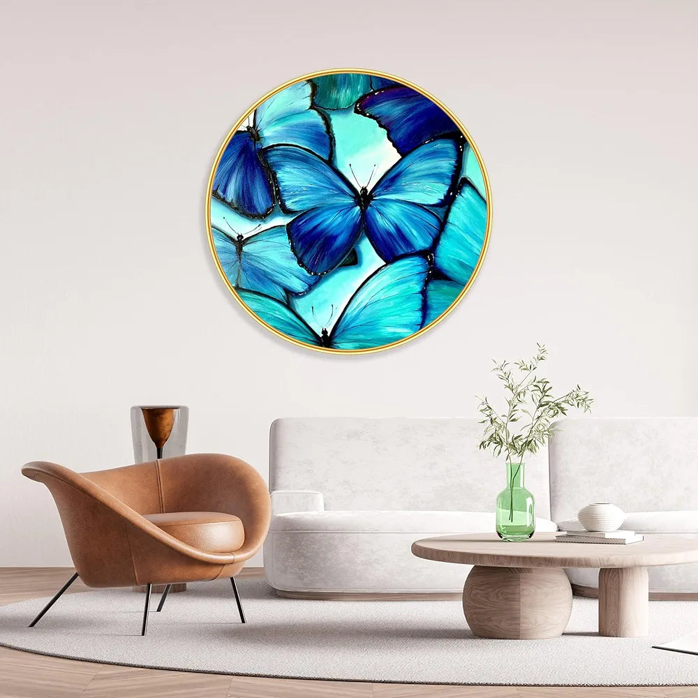 Livin'luxe paintings Butterfly modern art Premium Sparkle lamination Golden GR-40