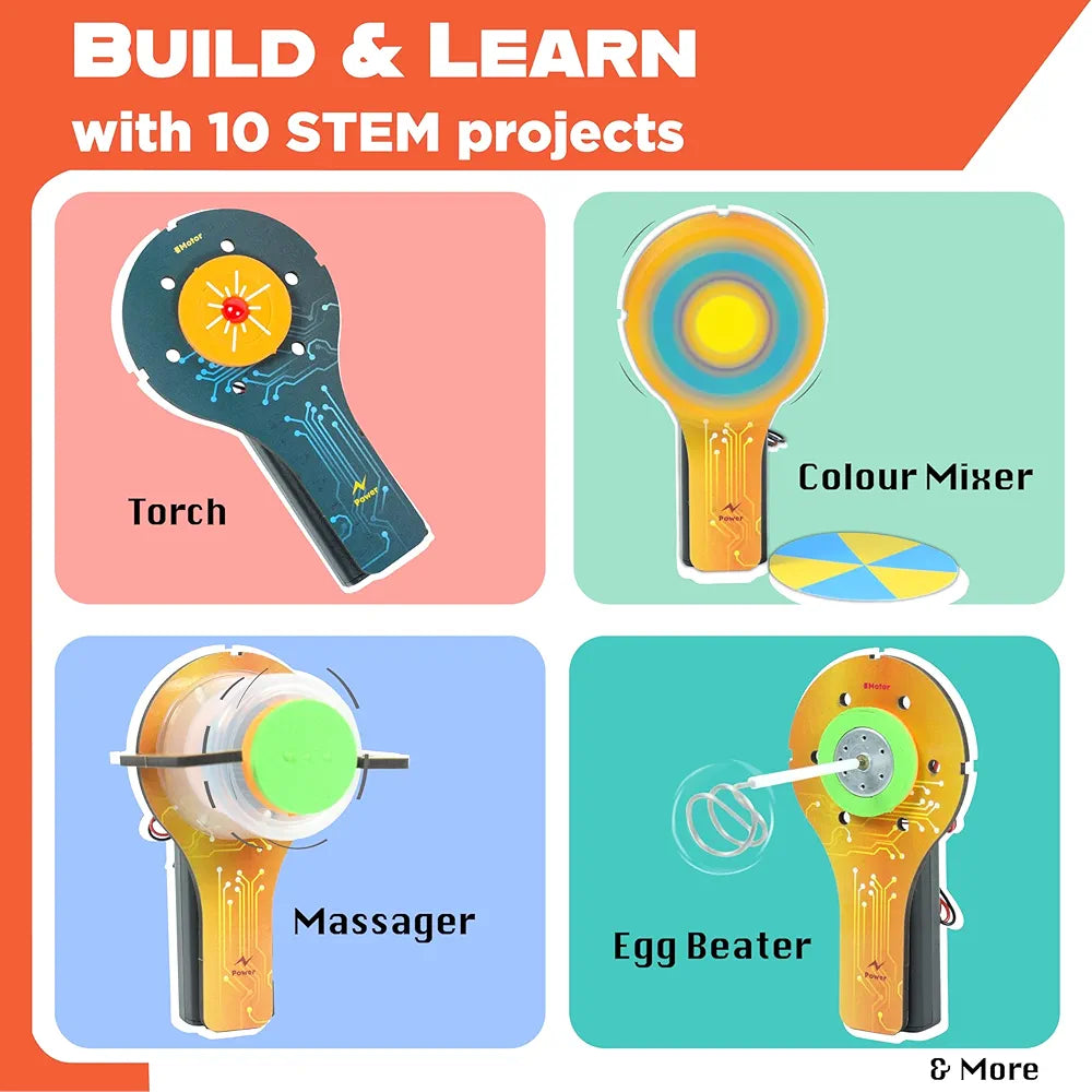 Butterfly EduFields 10in1 Ultimate Electricity Kit | Science Project Kit | Stem Toys for Kids Age 5-8 Years Boys Girls | Best Birthday Gift Idea