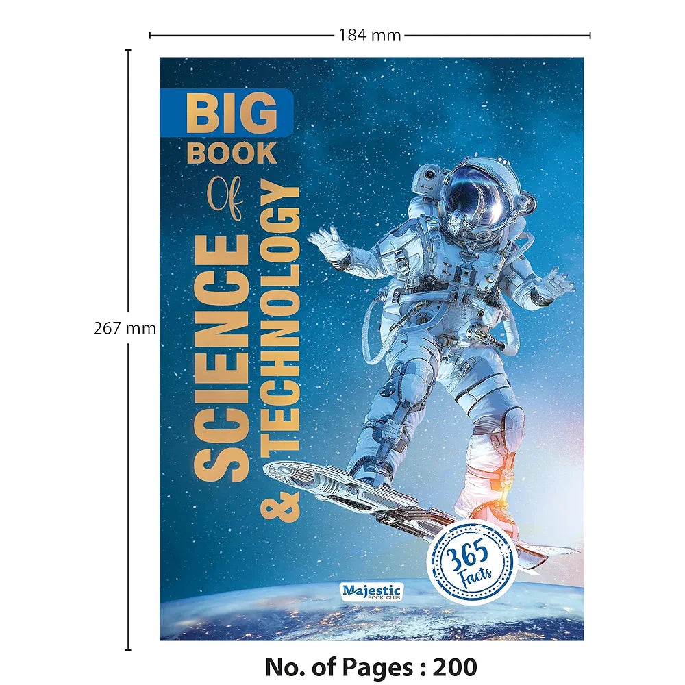 Majestic Book Club’s Big Book of Science and Technology | Fact Book for Kids Age 8+ | 365 Amazing Facts | Fun and Educational Encyclopedia