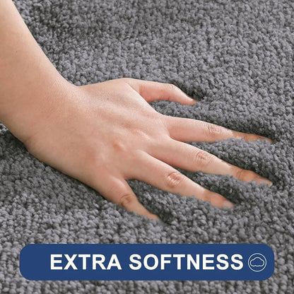 Luxe Home International Runner Super Soft Anti Skid Newman Rug For Bedroom  Rectangular Colour Silver