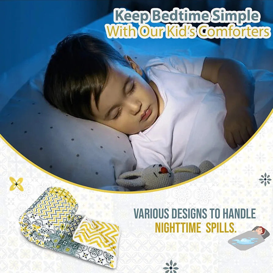 Divine Casa 120 GSM Microfiber Reversible Kids Single Bed Comforter Ultra-Soft Toddler Blanket Colour Sunflower Ash Tile