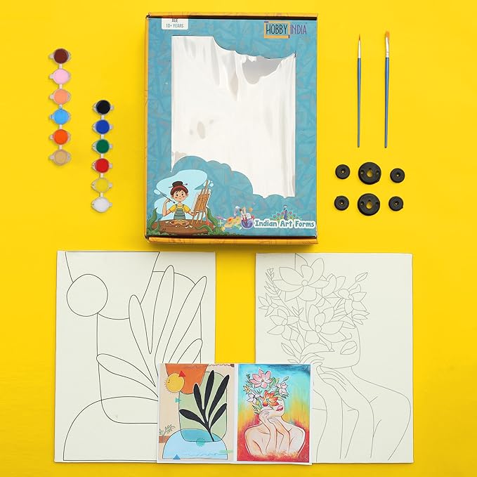 Hobby India Diy Boho Art | Canvas Kit for Adult & Artist | Best Gifts Ideas