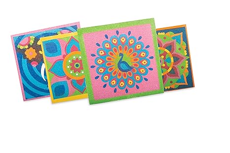 Funskool Handy crafts Handycrafts Sand Art Make 6 Different Paintings with Sand