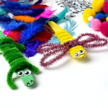 Asian Hobby Crafts Kids Pom Pom Crafts Kit With 50x Pipe Cleaners | Diy Art&crafts Projects