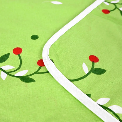 Divine Casa Pure Cotton Printed Single Dohar for Newborn Baby 120 GSM Soft & Lightweight Throw Blanket Colour Ice Green