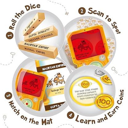 Imagimake Mapology History Quest India Historical Board Game Tokens Ancient Dice Educational Toy