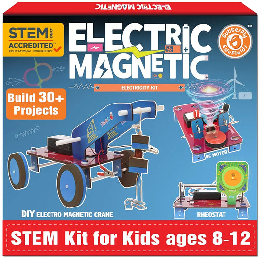 Butterfly EduFields 30In1 Science Project Kit | Birthday Gift For Boys Girls Ages 8 10 12 14 Years | 30+ Electricity Magnetism Diy Stem Projects | Educational Learning Stem Toys For 8 To 12 Year Olds