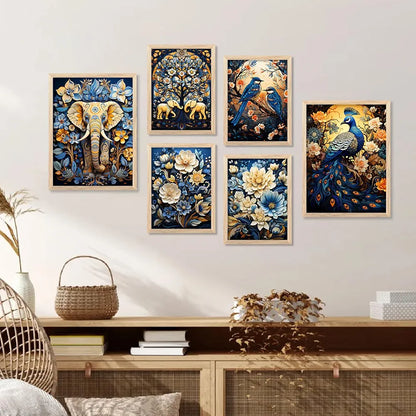 Kotart Aesthetic Modern Art Wall Paintings with Frame Set of 6