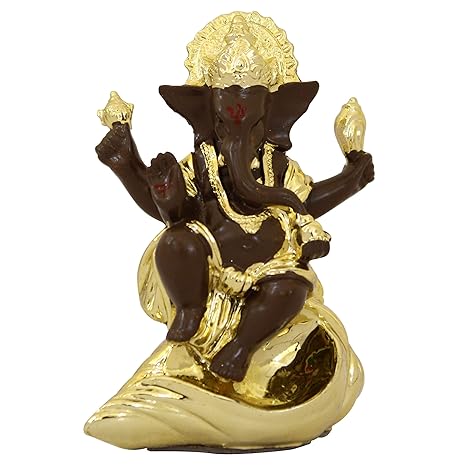 Tied Ribbons Resin Ganesha Car Dashboard Idol Standard Multicolour 1 Piece