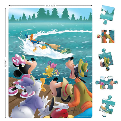 Disney Junior Mickey Book & Puzzles for Kids 3 Years and Above | Catch That Fish | 1 Book & 20 Piece Puzzles