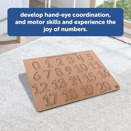 Mini Leaves Number Tracing Board 0 to 20 | Tracing Numbers for Kids Ages 3-5 | Toddler Writing Tools for Beginners