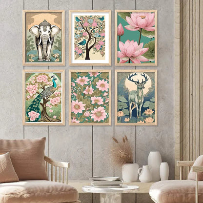 kotart Traditional Indian Inspired Wall Art Prints for Home and Office Decor C