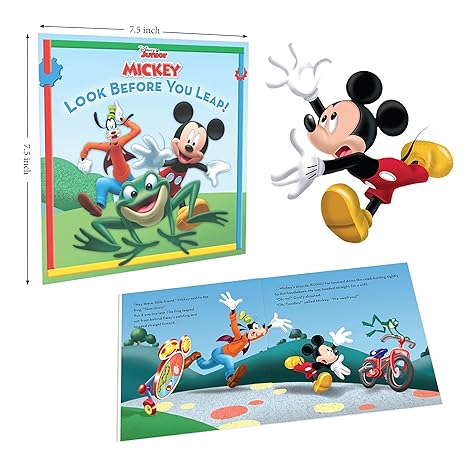 Disney Junior Mickey Book & Puzzles for Kids 5 Years and Above Look Before You Leap 1 Book & 48 Piece