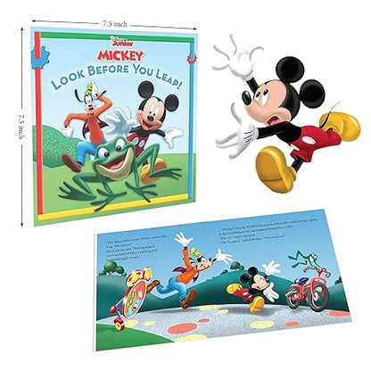 Disney Junior Mickey Book & Puzzles for Kids 5 Years and Above Look Before You Leap 1 Book & 48 Piece