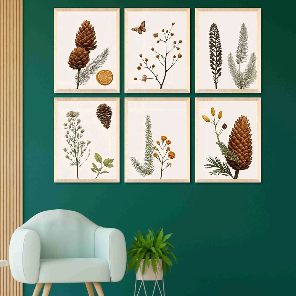 Livin'luxe Paintings Flower Pot Home Decor Wall Paintings With Frame Painting B - 453K6