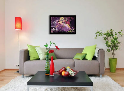 Lifehaxtore Beautiful Swinging Radha Krishna Art Framed Painting