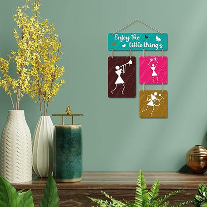 Artvibes Enjoy the Little Things Decorative Wall Art Mdf Wooden Wall Hanger for Living Room