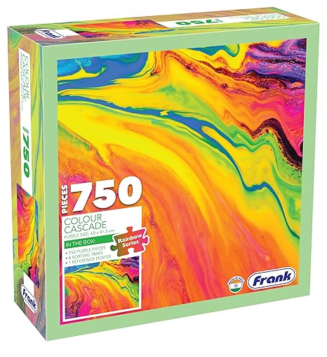 Frank Colour Cascade 750 Piece Jigsaw Puzzle for Kids for Focus Memory Mental Boost - 34805